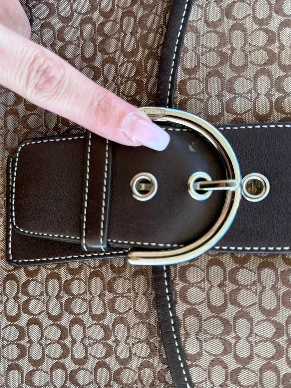 Brown coach SoHo Signature Canvas Crossbody Bag